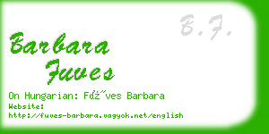 barbara fuves business card